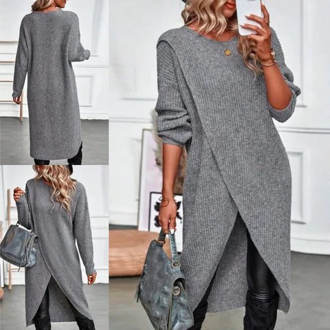 Garance | Ribbed Knit Long Sweater Dress for Women
