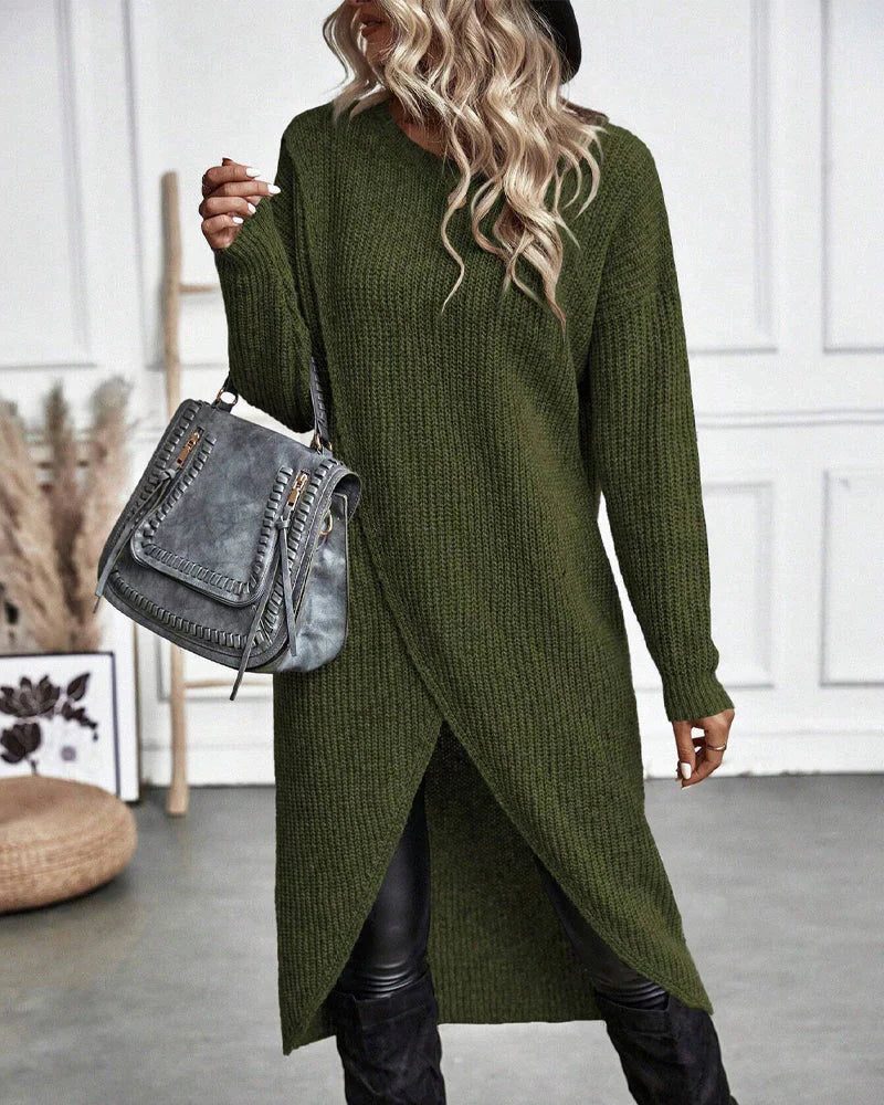 Garance | Ribbed Knit Long Sweater Dress for Women
