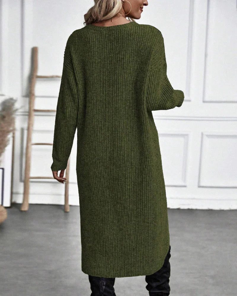 Garance | Ribbed Knit Long Sweater Dress for Women