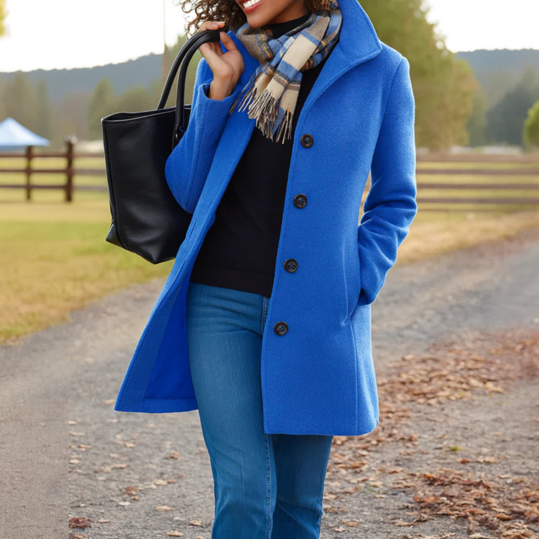 Greta | Wool Coat with Complimentary Scarf