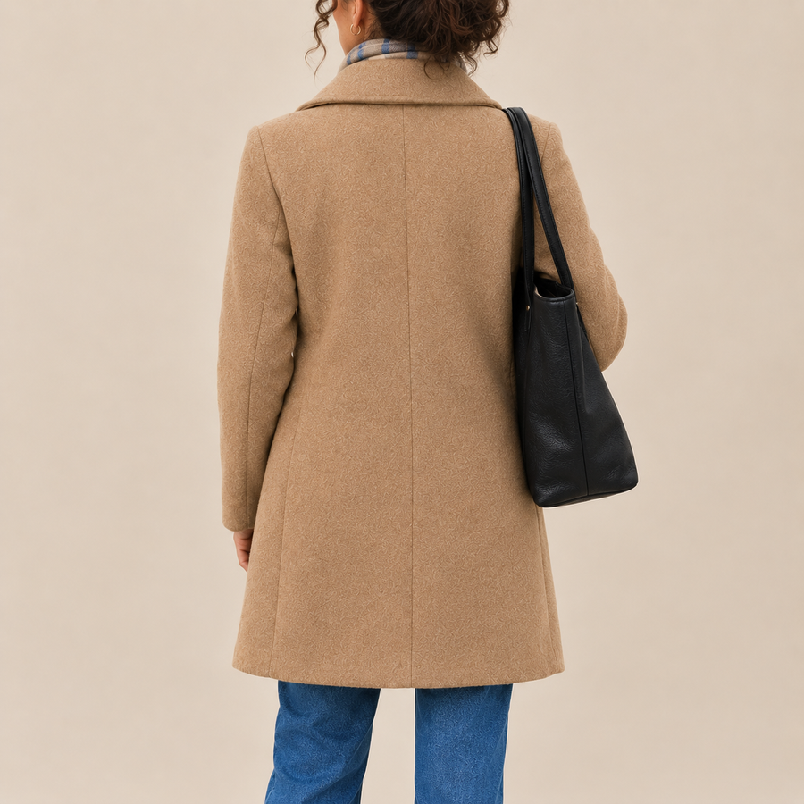 Greta | Wool Coat with Complimentary Scarf