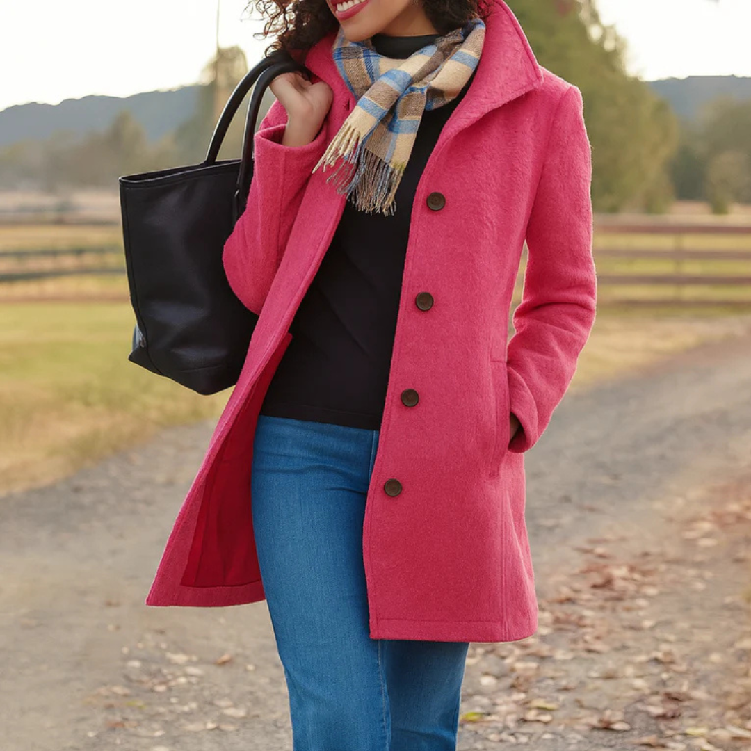 Greta | Wool Coat with Complimentary Scarf