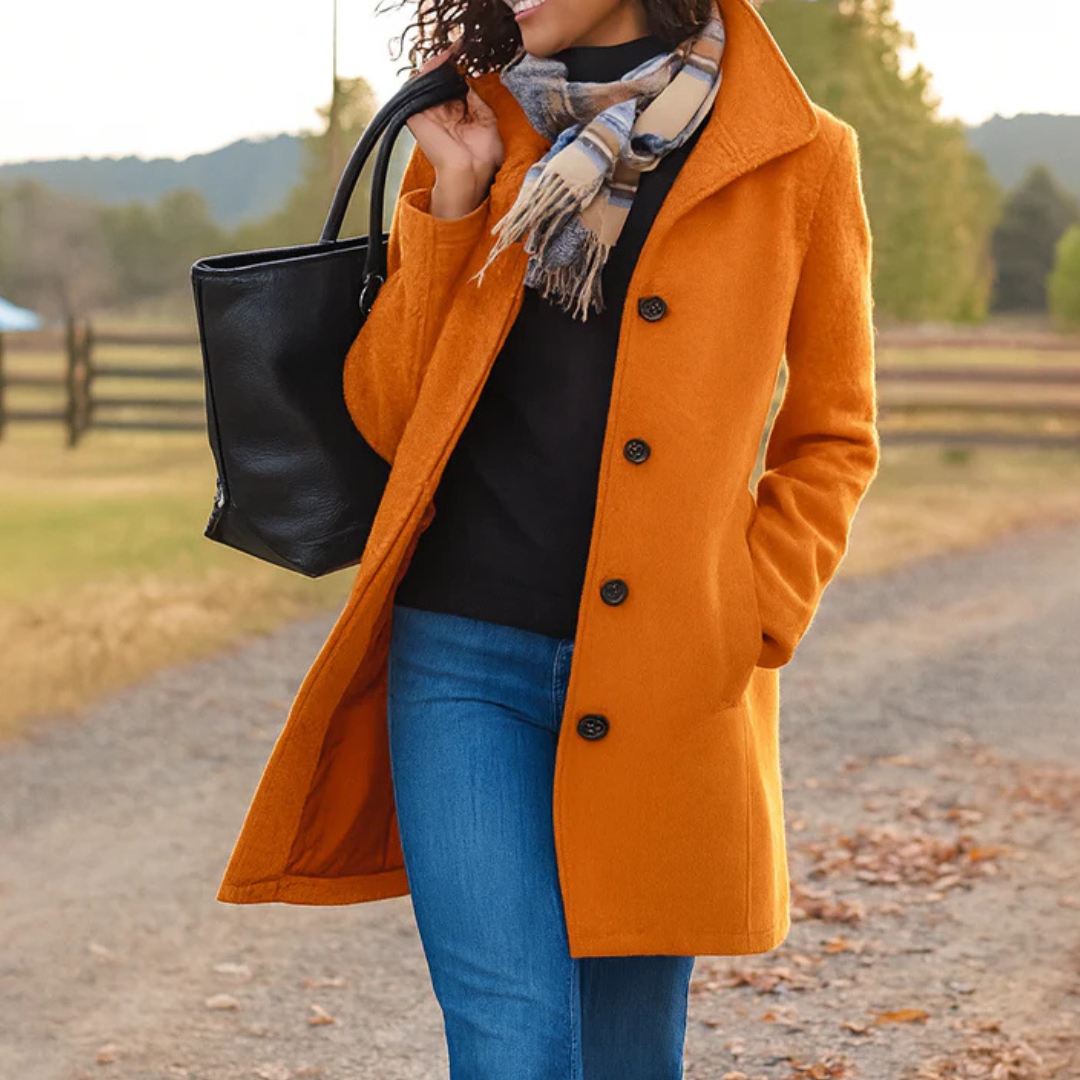 Greta | Wool Coat with Complimentary Scarf