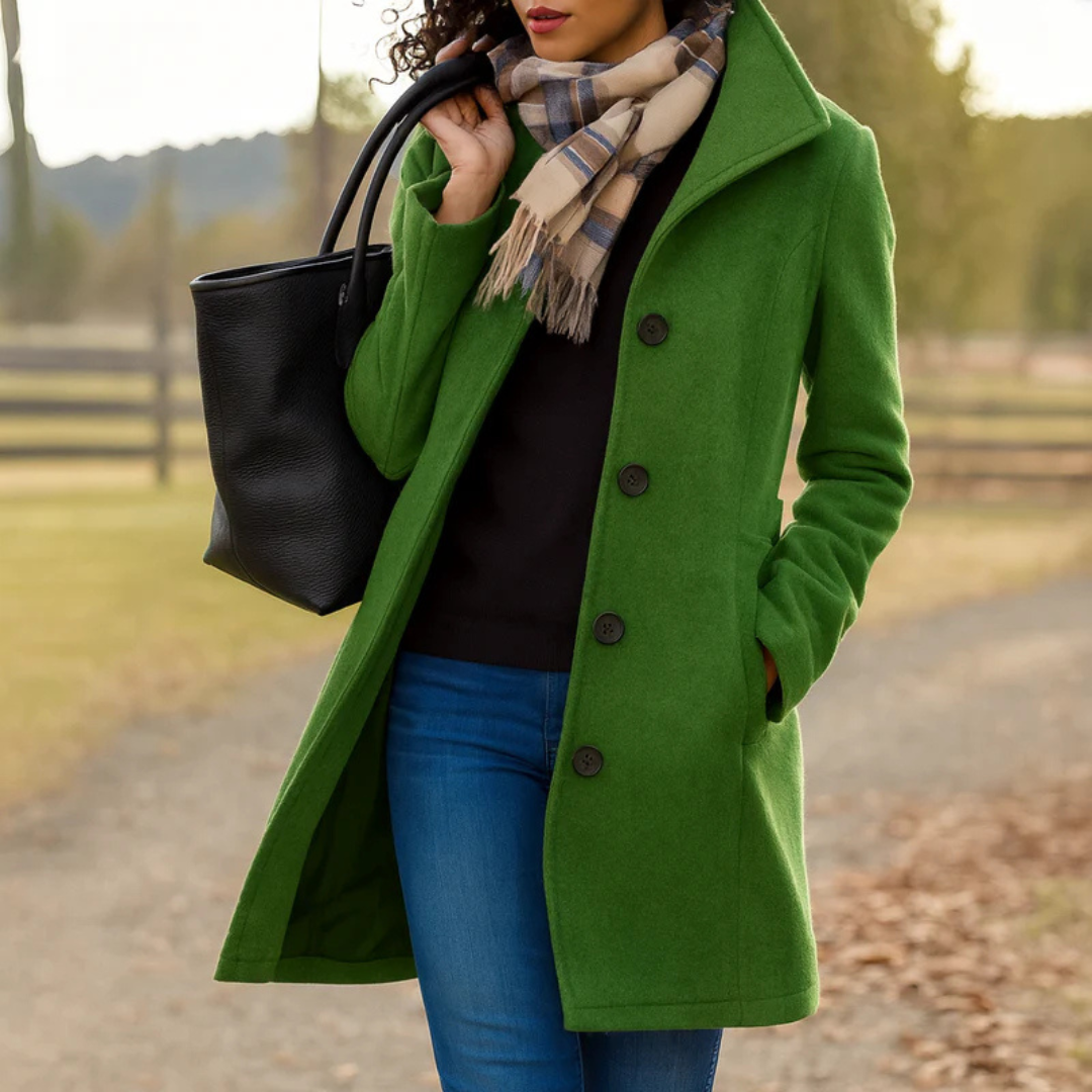 Greta | Wool Coat with Complimentary Scarf