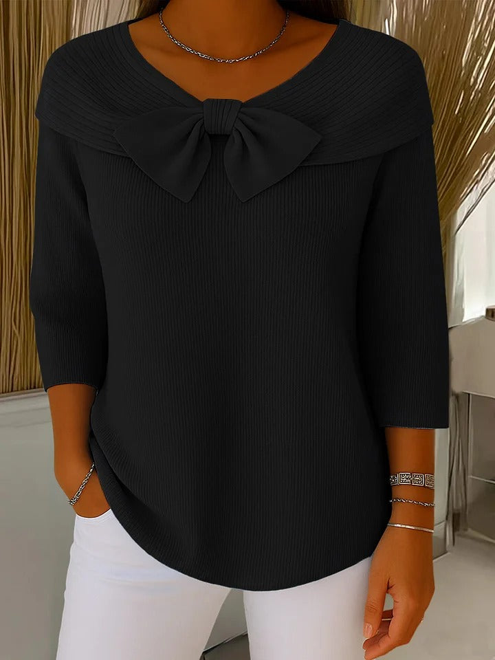 Teresina | Crew-Neck Sweater with Bow
