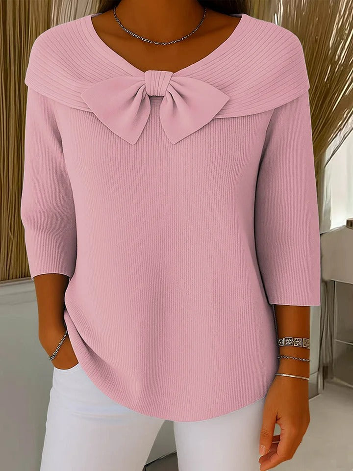 Teresina | Crew-Neck Sweater with Bow