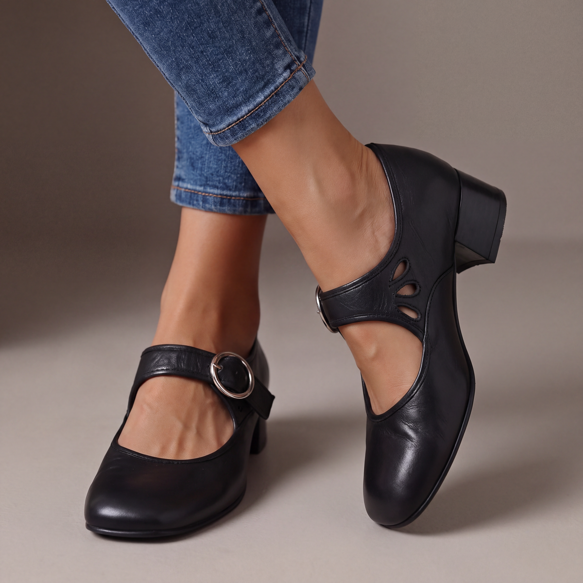 Marion | Escarpins Confort à Bride et Talon Large