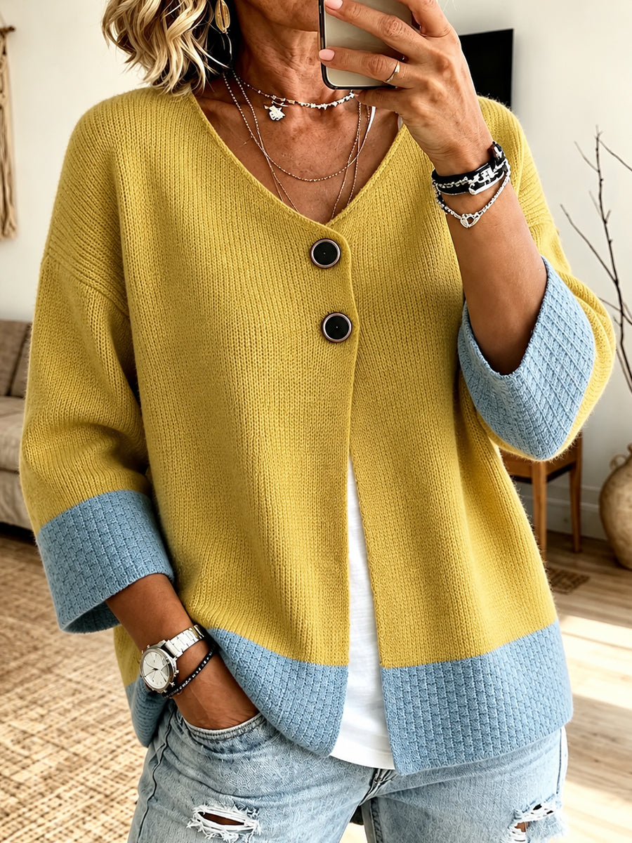 Jennifer™ Color-Block Knit Cardigan