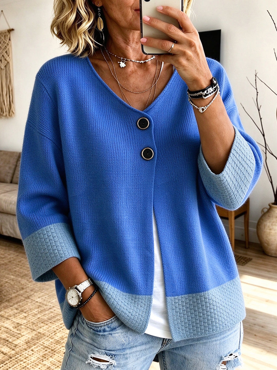 Jennifer™ Color-Block Knit Cardigan