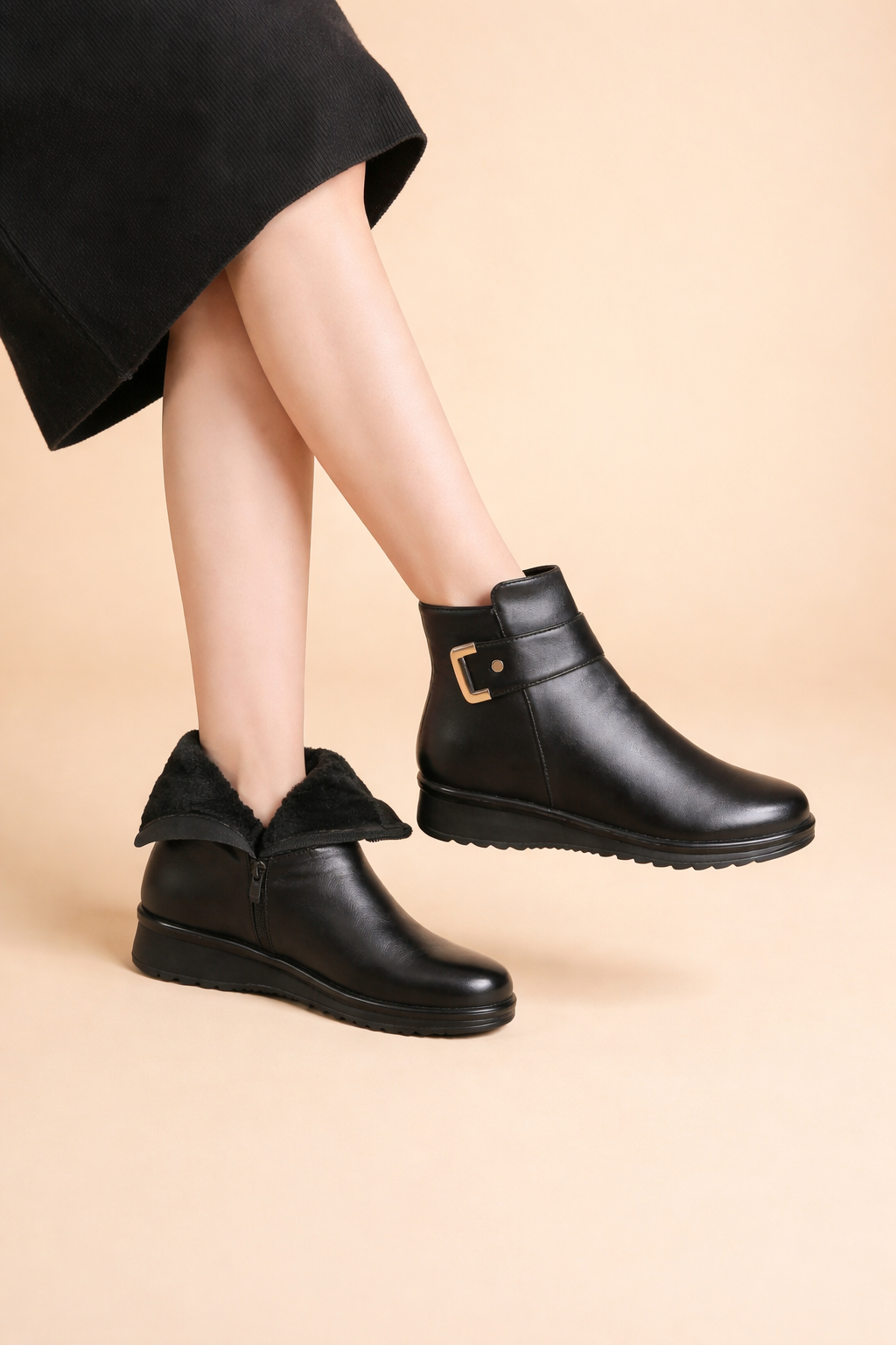 Solvara | Women's Fur-Lined Winter Ankle Boot