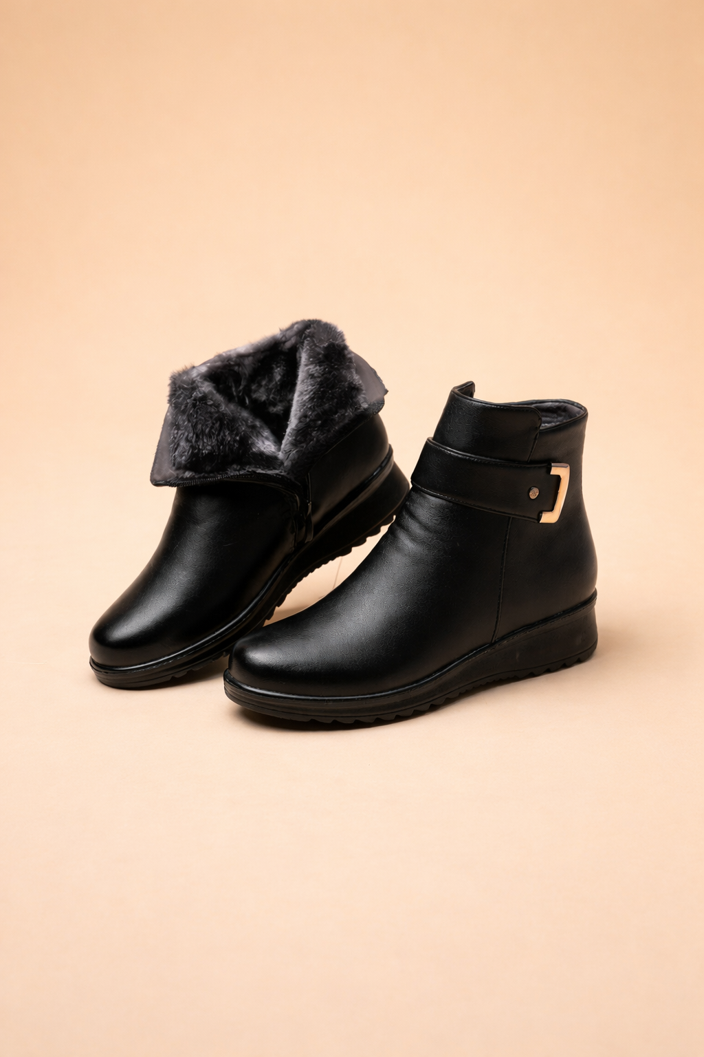 Solvara | Women's Fur-Lined Winter Ankle Boot