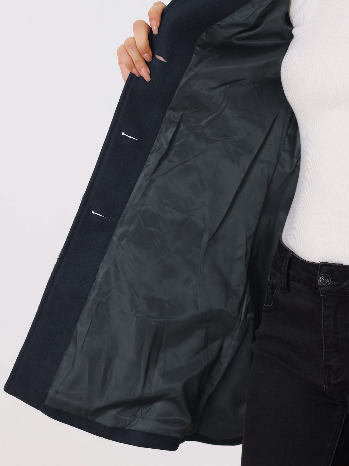 Aveline | Grey A-Line Midi Coat