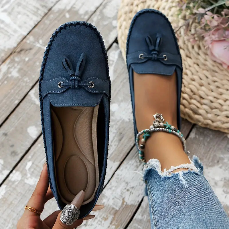 Tassel Moccasins - Slip On Flat Sole Women's Loafers