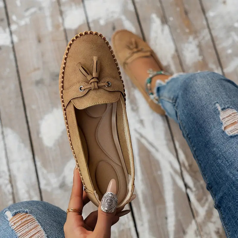 Tassel Moccasins - Slip On Flat Sole Women's Loafers