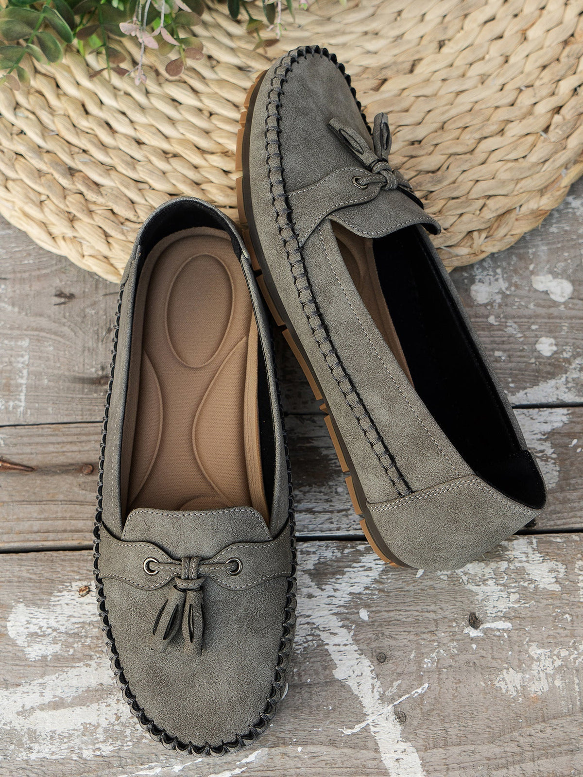 Tassel Moccasins - Slip On Flat Sole Women's Loafers